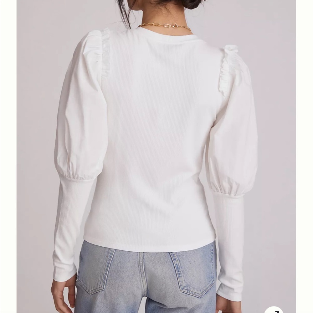 Sunday In Brooklyn Ruffled Contrast Top XS - Picture 3 of 6